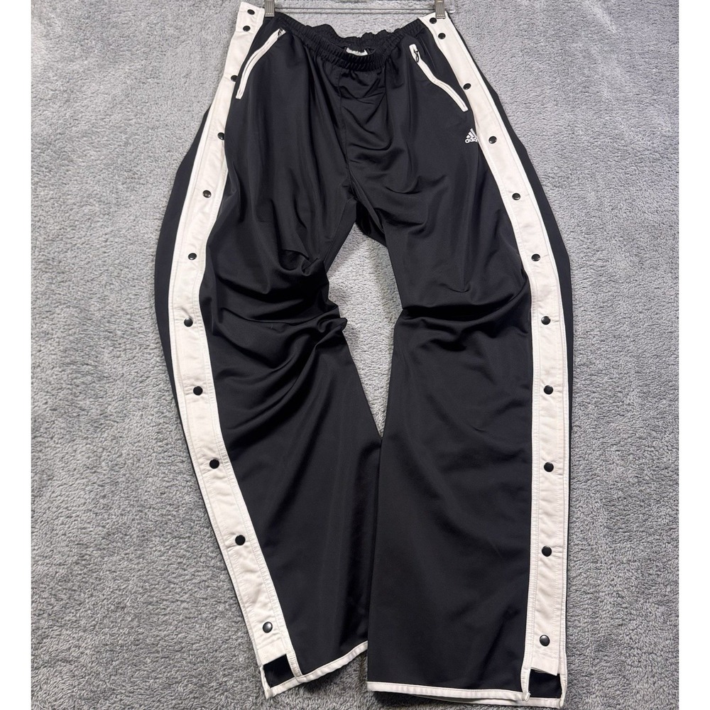 Vintage Adidas Track Pants Mens XL Sweatpants Baggy Y2K Tearaway Warmup Wide Leg
